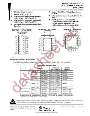 SN74LV273ADWE4 datasheet  